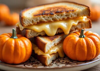 Pumpkin cream cheese, gouda and cinnamon sugar