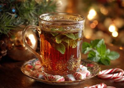 Peppermint Bliss: peppermint tea, with honey, heavy cream, and vanilla