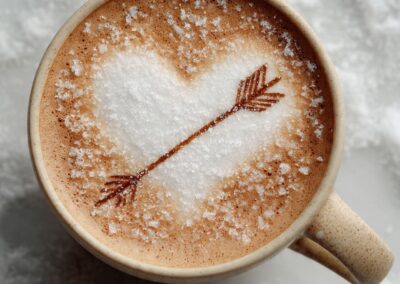 Cupid's Arrow: caramel, toffee nut and hazelnut latte