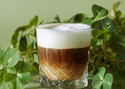 Lucky Mint Macchiato: Mint and white chocolate macchiato