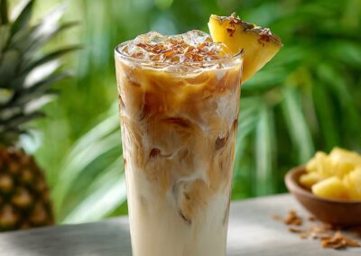 Pineapple coconut latte