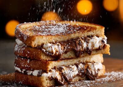 Nutella, marshmallow fluff and graham crackers