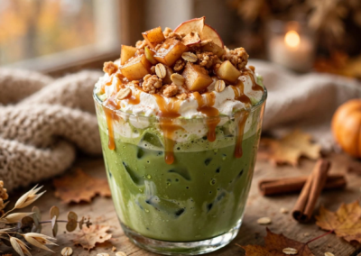 Apple and caramel apple butter matcha.